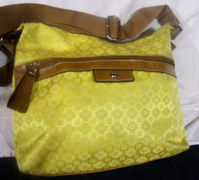 Target Women s Yellow Geometric Pattern/Faux Leather Hobo Shoulder Crossbody Bag