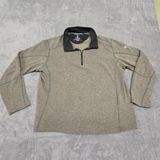 Kuhl Revel 1/4 Zip Fleece Lined Pullover Size Large Brown Logo On Sleeve