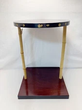 Japanese Tea Ceremony Sanyu Shelf with Plum Blossom Makie, Assembly Type, Wooden