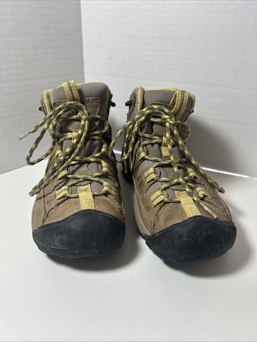 KEEN Voyageur Mid Women Sz 8 Vented Hiking Boots Brown Outdoor. - Picture 1 of 12