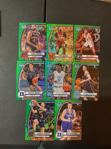 2024-25 BOWMAN CHROME U HUGE PARALLEL 127 LOT-GREEN SHIMMER/BLACK WAVE/PURPLE - Picture 5 of 7