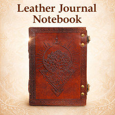 Handmade Leather Journal 7x5 Vintage Diary Notebook Double Lock Writing Book