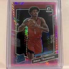 2023-24 Donruss Optic - Rated Rookie Amen Thompson #229 Pink Hyper Prizm (RC)