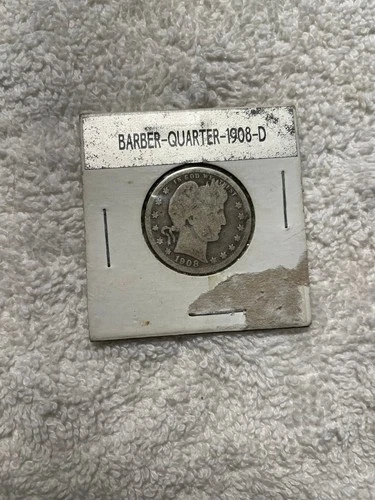 1908-D Barber Quarter - 90% Silver