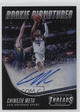 2018 Panini Threads Rookie Signatures Premium 6/95 Chimezie Metu #30 Auto 01wi