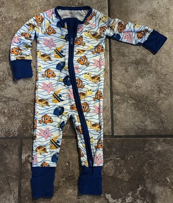 Posh Peanut Baby Boys 0-3 Months Disney Nemo Dory Footed Sleeper Pajamas EUC