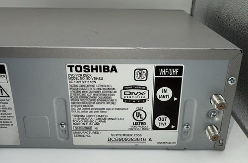 Toshiba SD-V394SU DVD/VCR Cassette Recorder Combo- TESTED/WORKS No Remote - Picture 3 of 6
