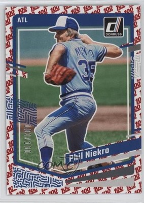 2023 Panini Donruss One Hundred 100/100 Phil Niekro #199 HOF sc8