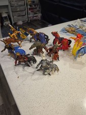Papo Figure Lot Of 10 Horses Knights Dragon Medieval Fantasy World Toys Schleich
