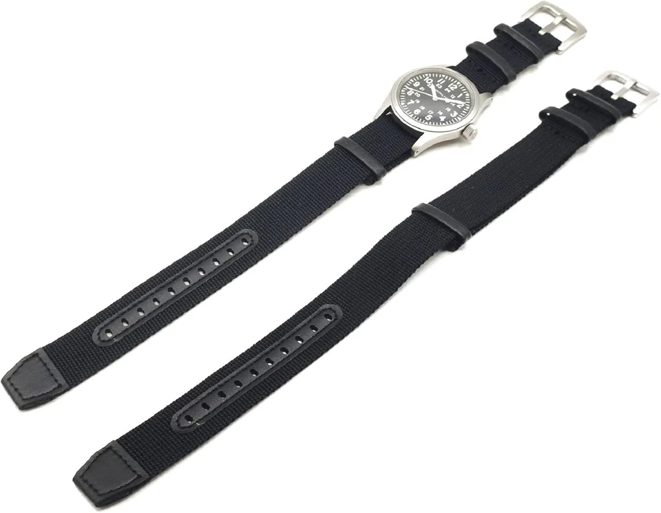 Bracelet Montre Nylon G10 Kaki Hamilton Militaire 20mm Vintage - Photo 4/4