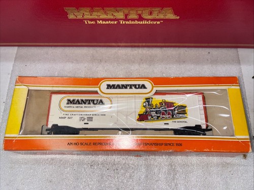 Mantua Tyco 50’ Ho Boxcar Featuring The General Steam Locomotive