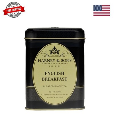 English Breakfast Loose Leaf Black Tea, 4 oz Tin, China Keemun, Bold Full-Bod...