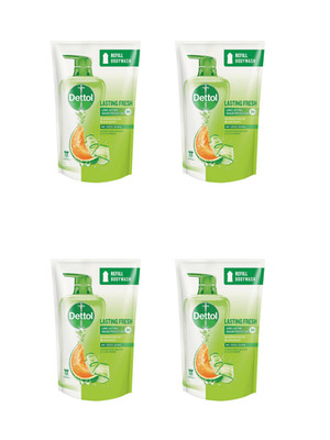 850g x 4 Packs - DETTOL Body Wash Lasting Fresh Honeydew Melon & Cucumber
