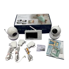 Babysense V43 Digital Wireless Video Baby Monitor 4.3" White #U7338 (TC)