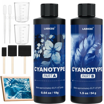Cyanotype Solution Kit with 7 Tools, kit x 7 tools, Blue