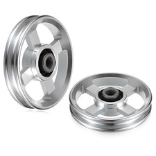 2PCS 95Mm Aluminium Alloy Pulley Wheels Pulley System for Home Gym Exercise Mach