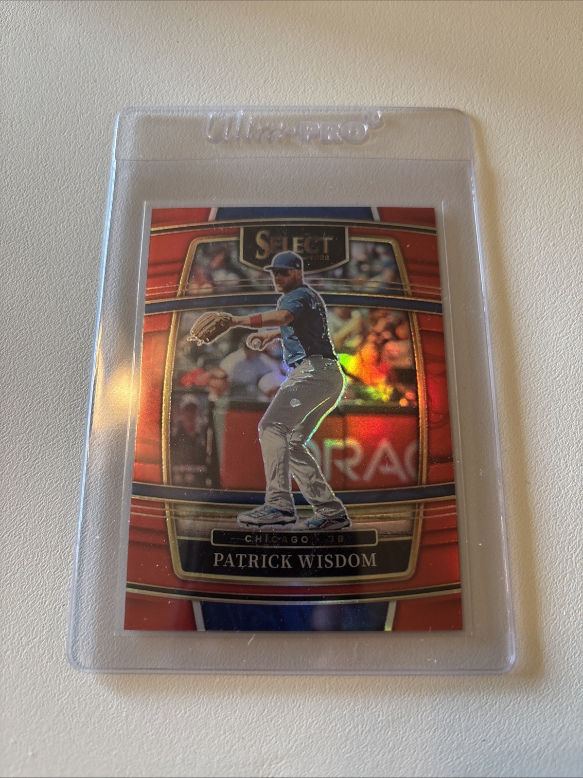 Patrick Wisdom Red Holo 2022 Prizm Select #'d /199 Cubs SP #96 Concourse Level