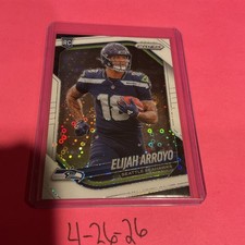 2025 Panini Prizm Elijah Arroyo #309 White Disco Prizm — Seattle Seahawks (RC)