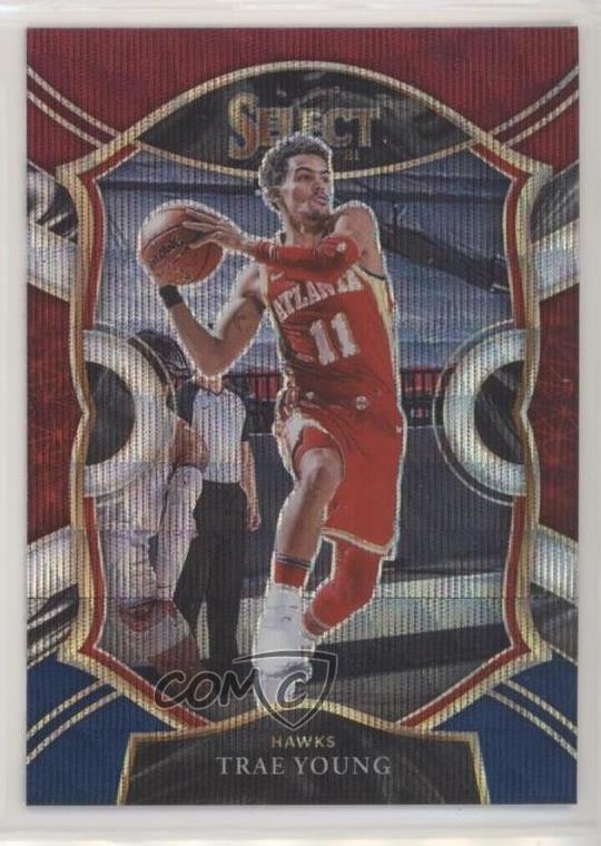 2020-21 Panini Select Concourse Tri-Color Prizm Trae Young #2 03m5