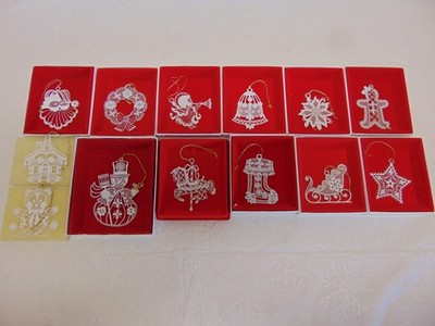 Lot Of 14 Winterlace By Tamerlane Christmas Ornaments