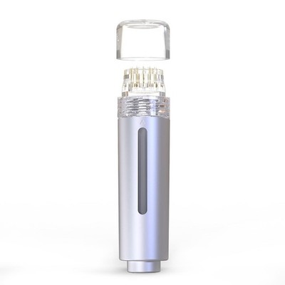 AQUA STAMP 2-in-1 Titanium Derma Stamp | 0.25mm Gold Micro Needles | Silver 