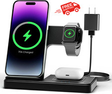 3 in 1 Wireless Charging Station for iPhone 17 16 15 14 Pro Max Apple Watch