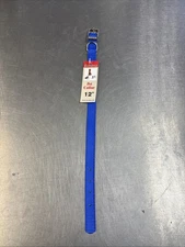 12” Blue Nylon Dog Collar