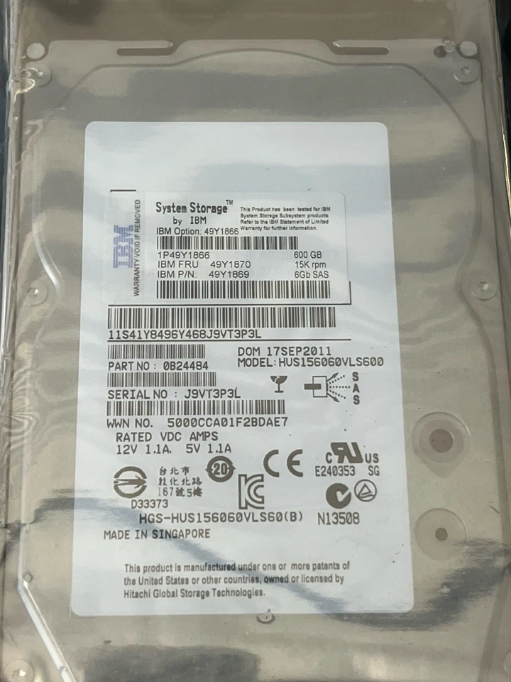 IBM System Storage 49Y1866 600GB 15K rpm 6GB SAS - Image 2 of 4