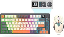 75   Wireless Gaming Keyboard and Mouse Combo, Tri-Mode Black