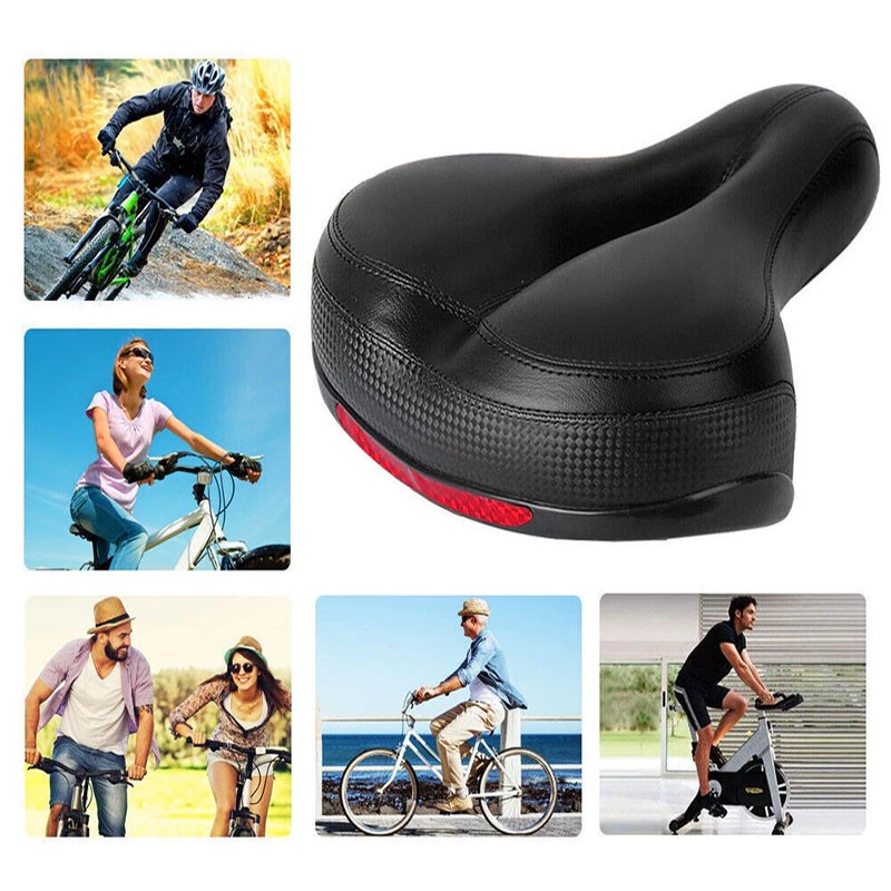 Comfort Wide Big Bum Bike Bicycle Saddle Seat Cruiser Soft Gel Sport Cushion Pad