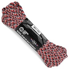 Atwood Rope MFG 550 Paracord 100 Feet 7-Strand Core Nylon Parachute Cord Texan