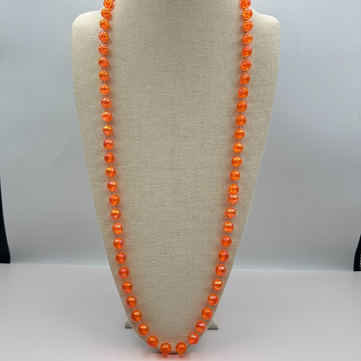 80s Chain Belt with Huge Orange Glass Gems OS Vintage Gem Belt - Etsy main image 3