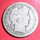 1897O US Barber SILVER Half Dollar! KEY DATE! Low Mintage Only 632K!
