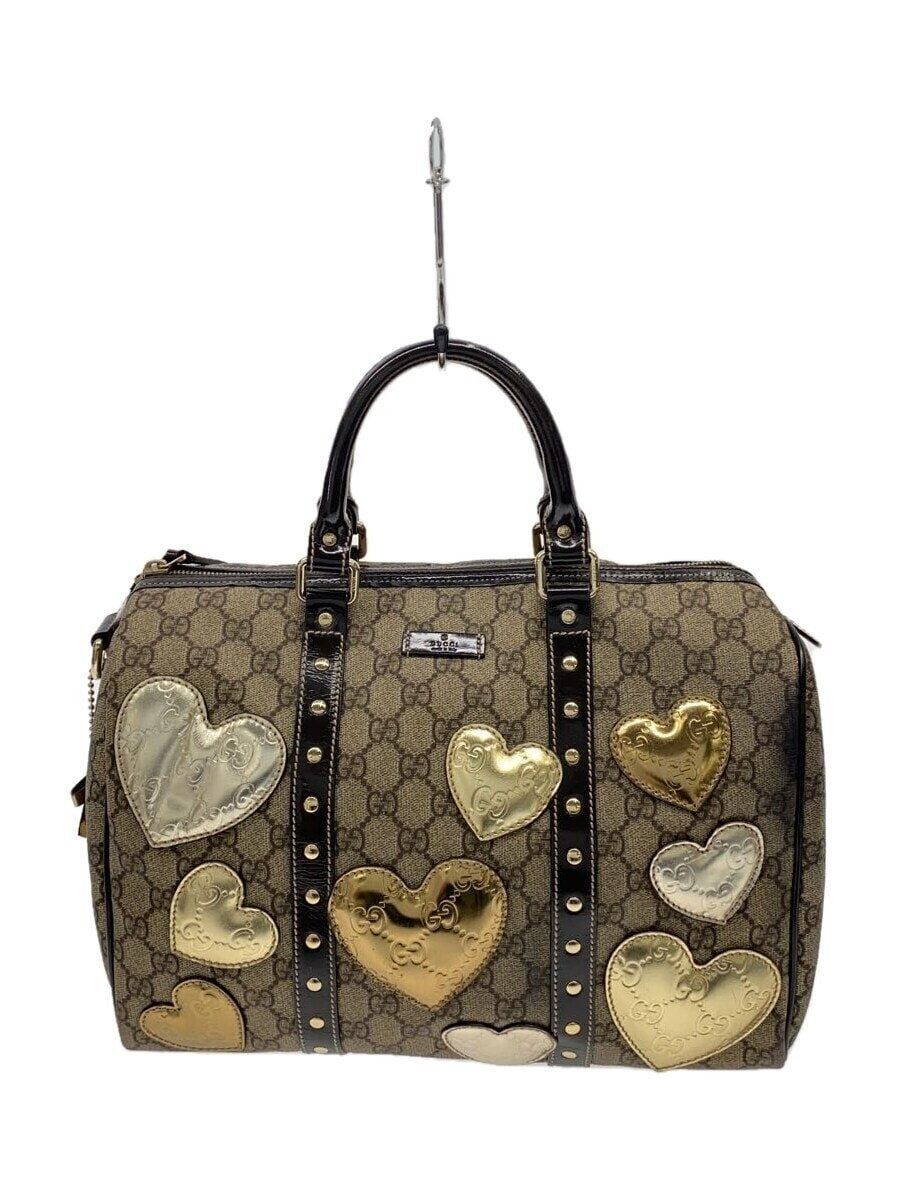 GUCCI handbag leather Brown monogram 193603 Used