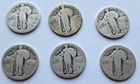 Lot of 6 Standing Liberty Quarters 90% Silver No Dates #3