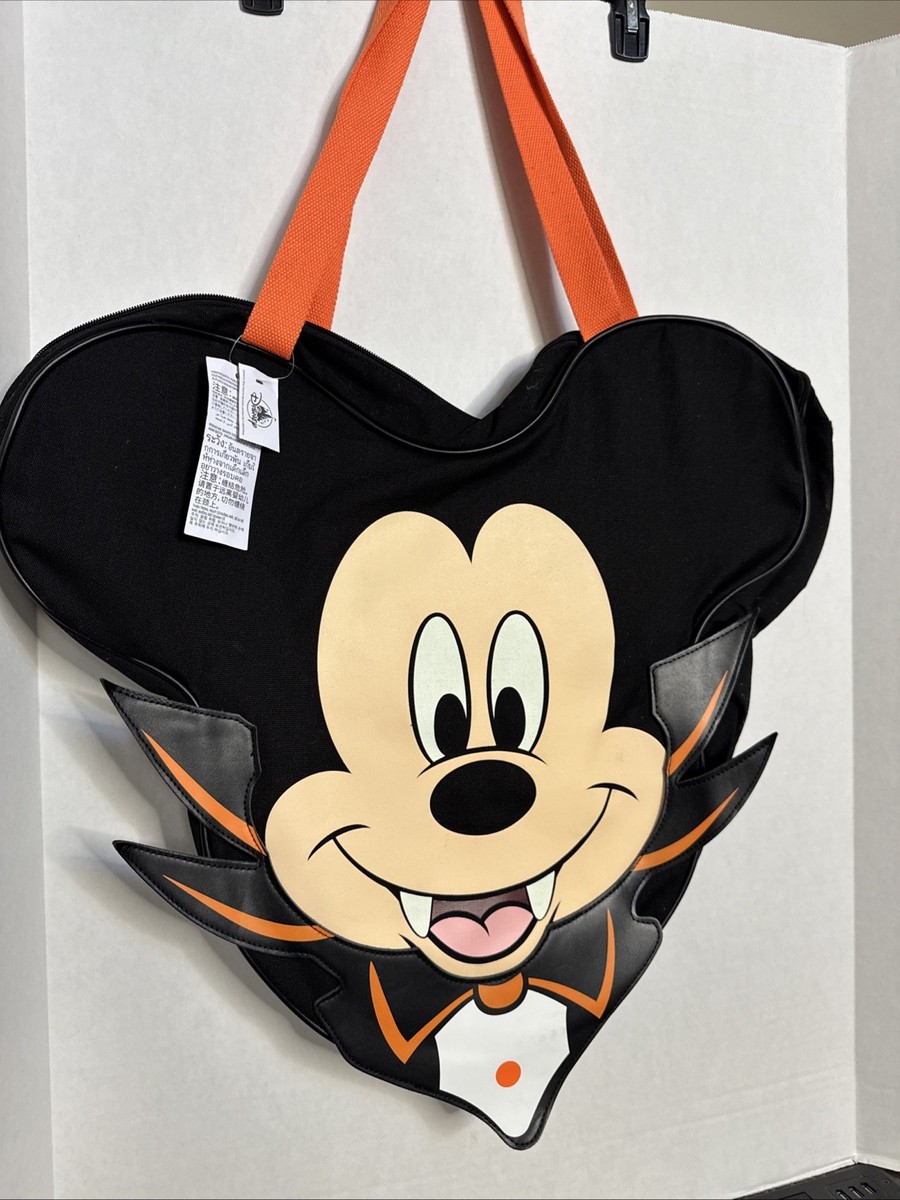 Disney Halloween 2025 Vampire Mickey Mouse Face Large Jumbo Tote