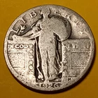 1926 STANDING LIBERTY SILVER 25¢ BELOW SPOT .. FREE SHPG