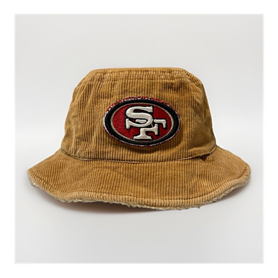 Vintage Levi s San Francisco 49ers Corduroy Sherpa Bucket Hat NFL Tan Adult OSFA