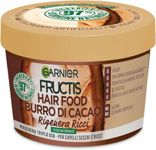 Fructis Hair Food Burro Di Cacao Rigenerante, Maschera per Capelli Secchi E Ricc
