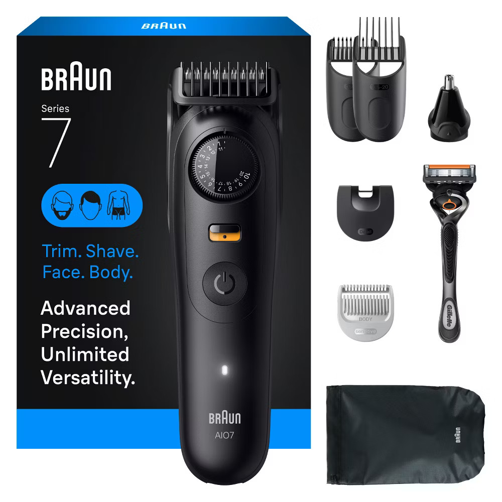 Braun Men's All-In-One Series 7 Trimmer Kit for Beard, Face,