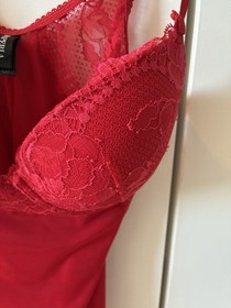 La Perla Red Women&rsquo;s Teddy Bodysuit Lingerie Size 34B Sheet And Lace