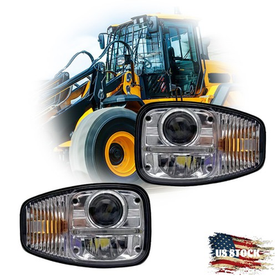 #ad E9 LED Headlights Left Side and Right Side DRL For Volvo JCB Loader John Deere $240.00