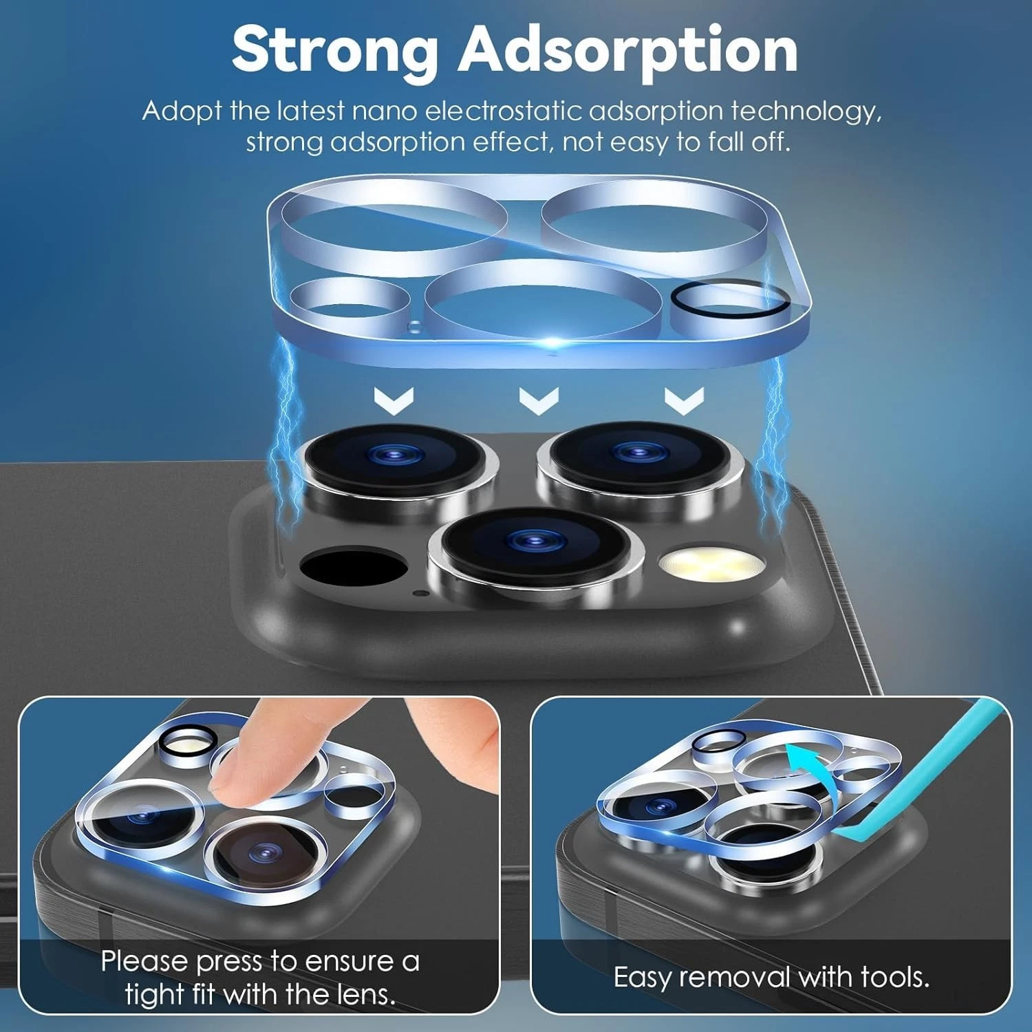 2X For iPhone 14 13 12 11 Pro Max Camera Lens Tempered Glass Screen Protector - Picture 3 of 7