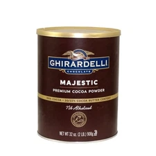 Ghirardelli Majestic Premium Cocoa Powder, 2 Pounds, 6 Cans Per Case