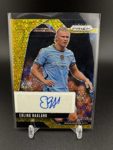 2024-25 Prizm EPL Erling Haaland Gold Prizm Auto 4/5 (# match) Manchester City