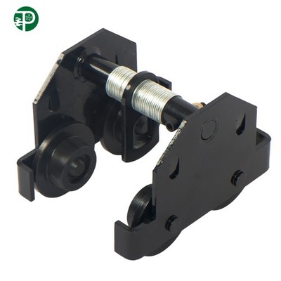 Black Adjustable Push Beam Flange Manual Trolley 1100lbs 0.5T Capacity 55-135mm