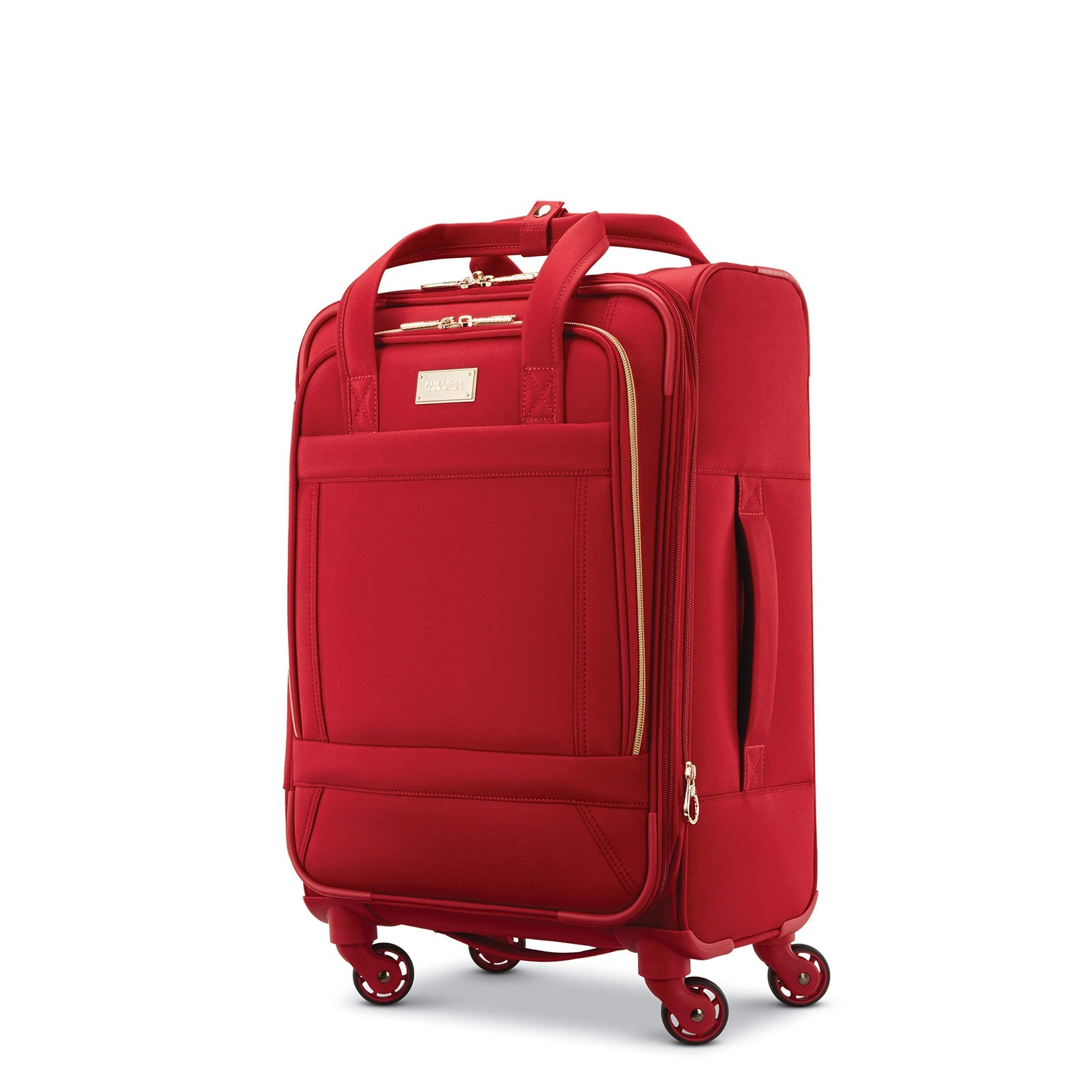 With Spinner Wheels, Red, Carry-on 21-inch