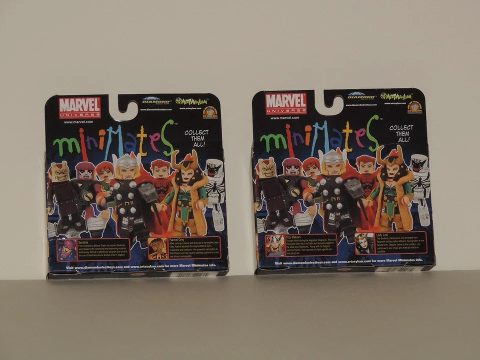 Marvel MiniMates Double Packs of Thor Reborn Lady Loki Sentinel & Rachel Grey - Image 4 of 4