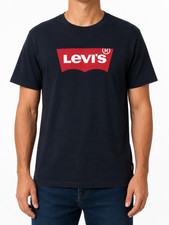 Levi's Boys Navy Logo T-Shirt Big Kids Size M Regular Fit