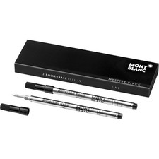 MONTBLANC Rollerball Refill Fine 2-Pack Mystery Black Authentic 2x1 